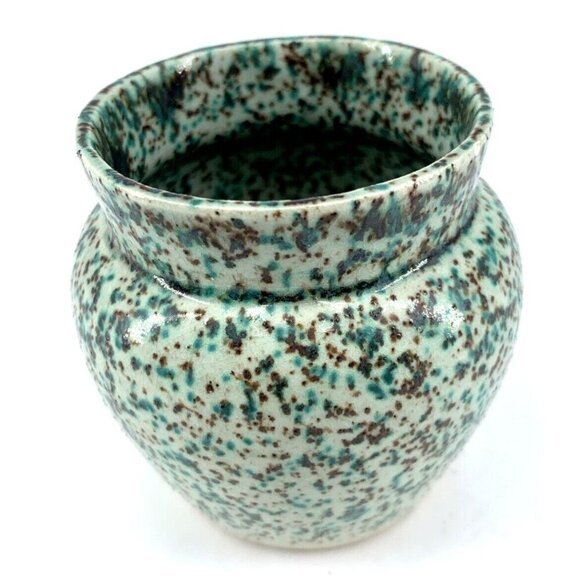 Mini Vase Planter Spatterware 2.5" Hand Crafted Thin Air Plant Vintage - Picture 1 of 7